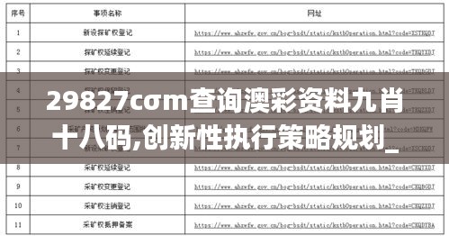29827cσm查询澳彩资料九肖十八码,创新性执行策略规划_8DM7.493