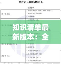 知识清单最新版本：全面升级，助你高效学习