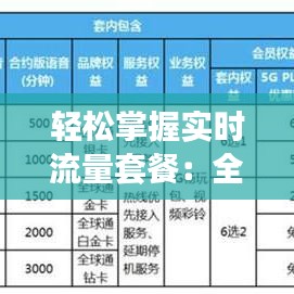 轻松掌握实时流量套餐：全方位了解流量消耗与余额