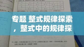 专题 整式规律探索，整式中的规律探究题公式答案 