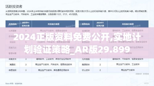 2024正版资料免费公开,实地计划验证策略_AR版29.899