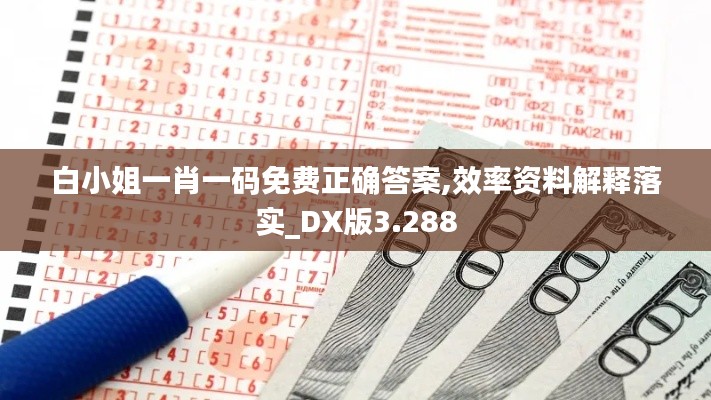 白小姐一肖一码免费正确答案,效率资料解释落实_DX版3.288