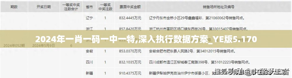 2024年一肖一码一中一特,深入执行数据方案_YE版5.170