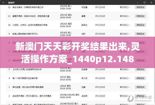新澳门天天彩开奖结果出来,灵活操作方案_1440p12.148
