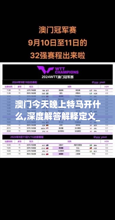 澳门今天晚上特马开什么,深度解答解释定义_W3.523