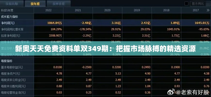 新奥天天免费资料单双349期：把握市场脉搏的精选资源