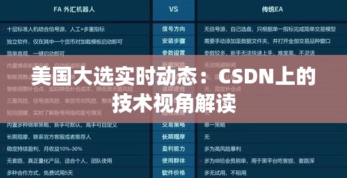 美国大选实时动态：CSDN上的技术视角解读