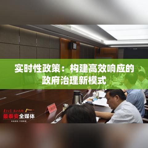 实时性政策：构建高效响应的政府治理新模式