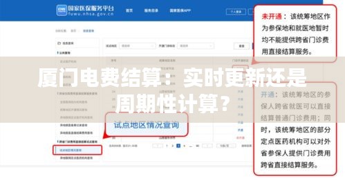 厦门电费结算：实时更新还是周期性计算？