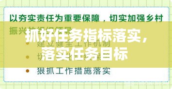 抓好任务指标落实，落实任务目标 