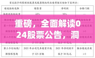 重磅，全面解读024股票公告，洞悉股市动态！